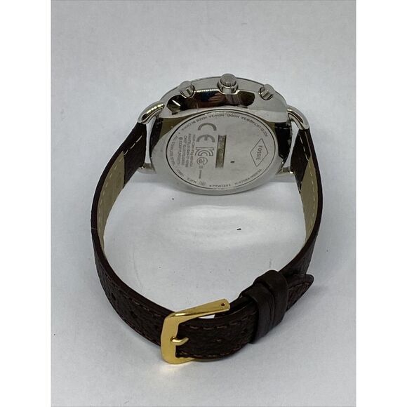 Fossil FTW1202 Women's Brown Leather Silver Analog Dial Hybrid Smartwatch XX768 - Picture 10 of 12